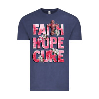 Vintage Denim faith hope cure breast cancer Vintage Tee - CowGirlArtShop