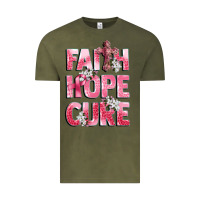 Vintage Olive faith hope cure breast cancer Vintage Tee - CowGirlArtShop
