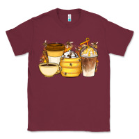Burgundy Bee Honey Coffee Cups Classic Tee - Artiststas
