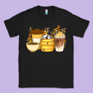 Bee Honey Coffee Cups Classic Tee Designed By Artiststas