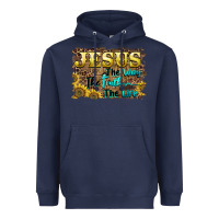 Navy jesus the way the truth the life Heavyweight Hoodie - BarkalooDesign