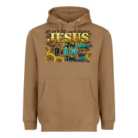 Toasted Coconut jesus the way the truth the life Heavyweight Hoodie - BarkalooDesign