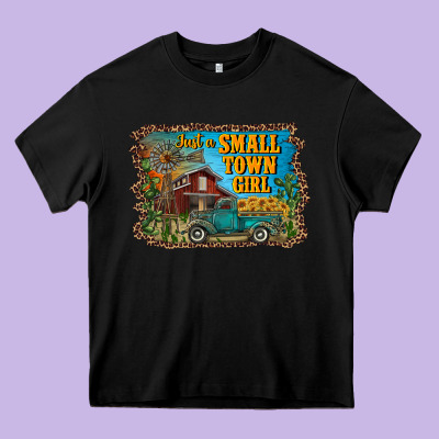 Just A Small Town Girl Heavy Core Tee Designed By Ranaportraitstore