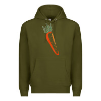 Army Green big carrot costume cute easy vegetable halloween gift Premium Hoodie - longCreatives