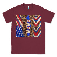 Burgundy American mama Classic Tee - TumblerDesignByShophia