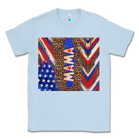Dusty Blue American mama Classic Tee - TumblerDesignByShophia
