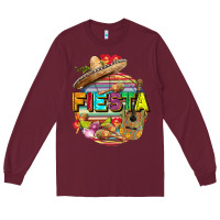 Burgundy Fiesta Long Sleeve Tee - FaDigitalArtStudio