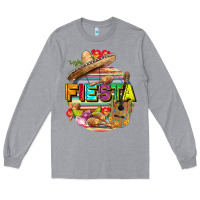 Heather Grey Fiesta Long Sleeve Tee - FaDigitalArtStudio
