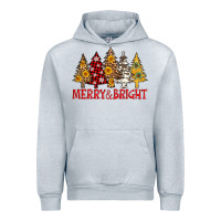 Heather Grey merry and bright leopard christmas trees Urban Hoodie - AdoDesignShop