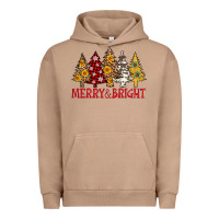 Pigment Burro merry and bright leopard christmas trees Urban Hoodie - AdoDesignShop