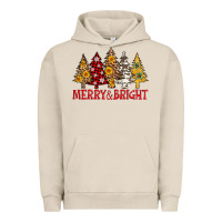 Pigment French Oak merry and bright leopard christmas trees Urban Hoodie - AdoDesignShop