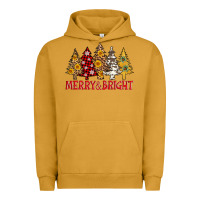 Pigment Peanut Butter merry and bright leopard christmas trees Urban Hoodie - AdoDesignShop