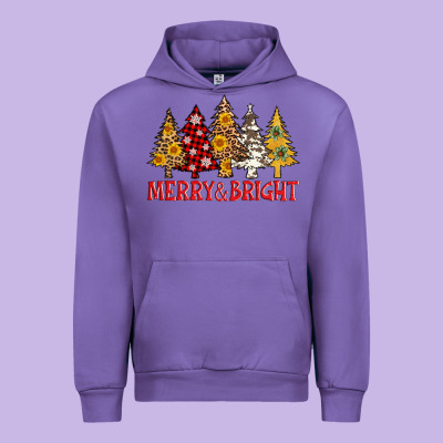 Merry And Bright Leopard Christmas Trees Urban Hoodie Designed By Adodesignshop