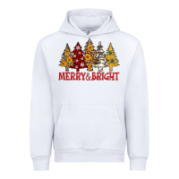White merry and bright leopard christmas trees Urban Hoodie - AdoDesignShop