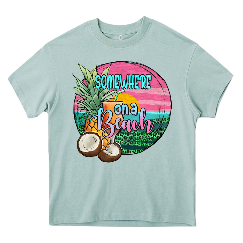 Somewhere On A Beach Heavy Core Tee by JahusDesignShop | Teevron
