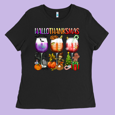 Hallothanksmas Ladies Tee Designed By Texasbilliewilder