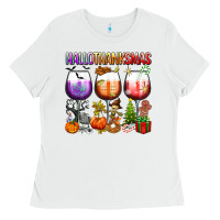 White hallothanksmas Ladies Tee - texasbilliewilder