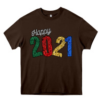 Chocolate Brown Happy 2021 Heavy Core Tee - Bettercallsaul