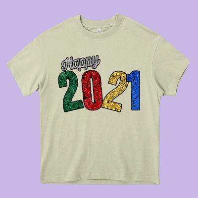 Happy 2021 Heavy Core Tee Designed By Bettercallsaul