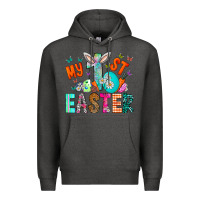 Charcoal Heather My 1st Easter Premium Hoodie - CowhideDigitalArt