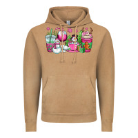 Vintage Camel pink christmas snowman coffee cups Vintage Hoodie - OliviaCreatesArt