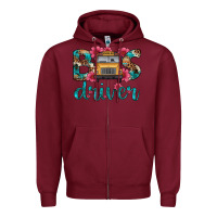 Burgundy bus driver Zipper Hoodie - Artiststas