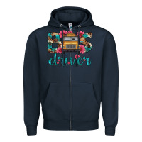 Navy bus driver Zipper Hoodie - Artiststas