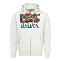 Oatmeal Heather bus driver Zipper Hoodie - Artiststas