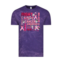 Cloud Purple cancer awareness fight believe hope survive Vintage Tee - CowGirlArtShop