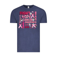 Vintage Denim cancer awareness fight believe hope survive Vintage Tee - CowGirlArtShop