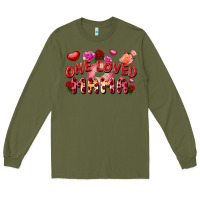 Army Green One loved mama Valentine's Day Long Sleeve Tee - FaDigitalArtStudio