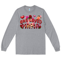 Heather Grey One loved mama Valentine's Day Long Sleeve Tee - FaDigitalArtStudio