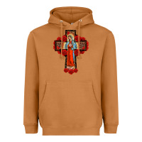 Meerkat lady of guadalupe rose cross, Heavyweight Hoodie - BarkalooDesign