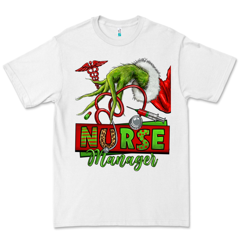 Grinch Hand Nurse Manager Premium Tee by NancyCooperArtShop | Teevron