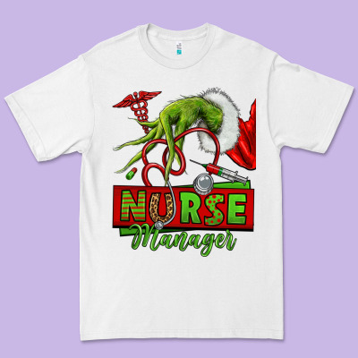 Grinch Hand Nurse Manager Premium Tee Designed By Nancycooperartshop