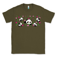 Army Green cute panda Classic Tee - TumblerDesignByShophia