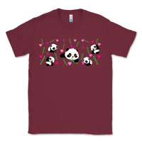 Burgundy cute panda Classic Tee - TumblerDesignByShophia
