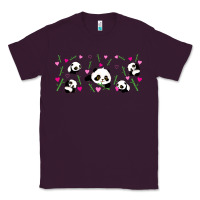Plum cute panda Classic Tee - TumblerDesignByShophia