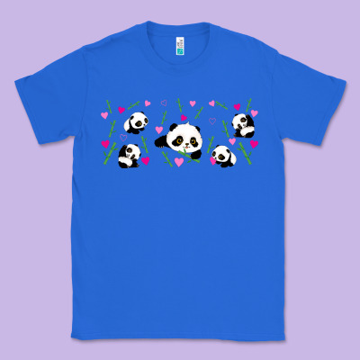 Cute Panda Classic Tee Designed By Tumblerdesignbyshophia