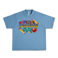 Pebble Blue special education crew Urban Heavy Tee - CowGirlArtShop