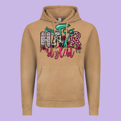 Hair Stylist Vintage Hoodie Designed By Oliviacreatesart