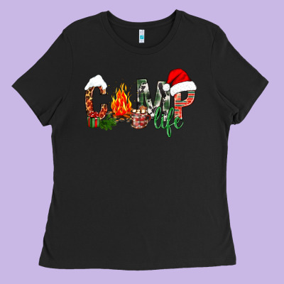 Christmas Camp Ladies Tee Designed By Nancycooperartshop