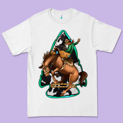 Bucking Bronco Arrowhead Premium Tee Designed By Jasminsmagicworld