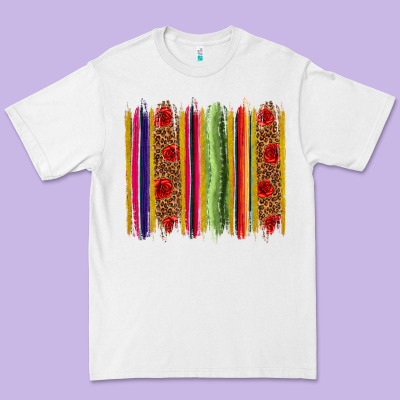 Mexico Serape Brushstroke Premium Tee Designed By Texasbilliewilder