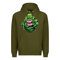Army Green halloween green slimer ghost Premium Hoodie - longCreatives