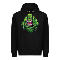 Black halloween green slimer ghost Premium Hoodie - longCreatives