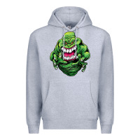 Heather Grey halloween green slimer ghost Premium Hoodie - longCreatives
