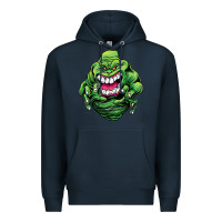 Navy halloween green slimer ghost Premium Hoodie - longCreatives