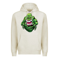 Oatmeal Heather halloween green slimer ghost Premium Hoodie - longCreatives