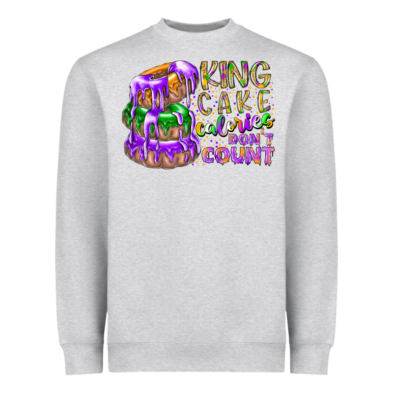 King Cake Calories Dont Count Heavyweight Sweatshirt by RacoonDesign | Teevron
